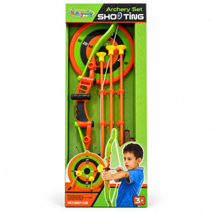 Boîte du set de tir à l'arc King Sport Archery Set Shooting avec arc, 3 flèches ventouses et cible, dès 3 ans