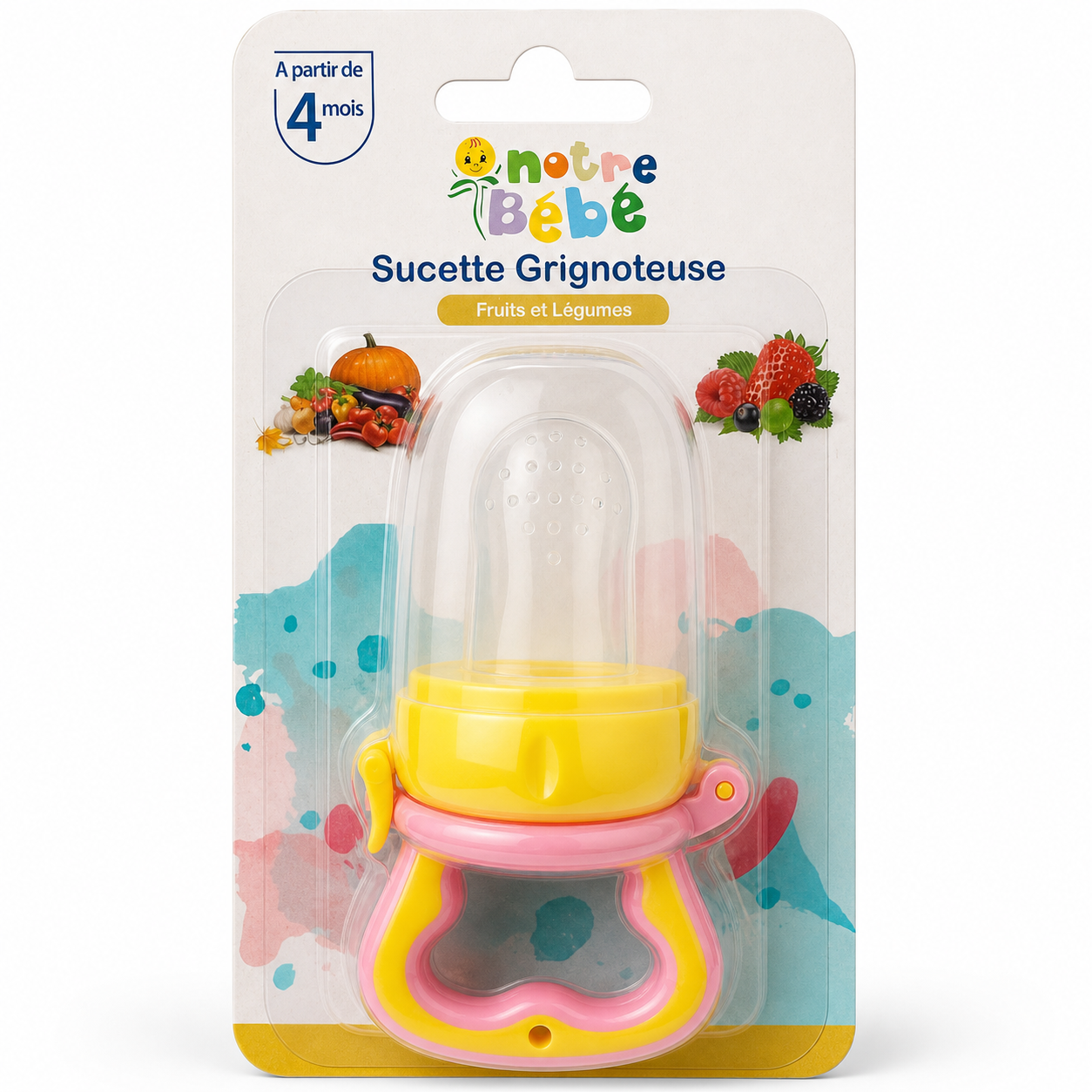 Notre Bébé Sucette Grignoteuse – fruits et légumes dès 4 mois