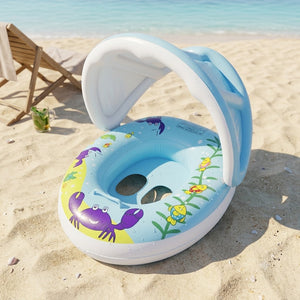 Bouée bébé SunnyFloat Bleue avec pare-soleil
