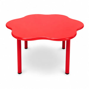 Table fleur enfant rouge en plastique 120 x 120 x 52 cm à 6 pétales