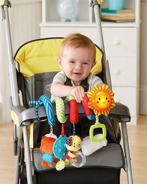 Hochets chat, chien à billes et miroir suspendus à la spirale VTech