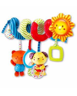 Spirale musicale des P'tits copains VTech avec soleil lumineux, hochets chat, chien et miroir