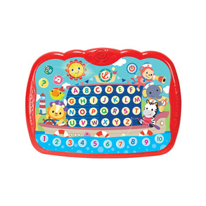 Winfun Tiny Tots tablette d'activités rouge avec alphabet et chiffres