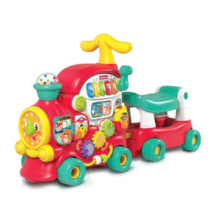 Les 4 modes de jeu du train Winfun Adventure Walker, bilingue 30 mots