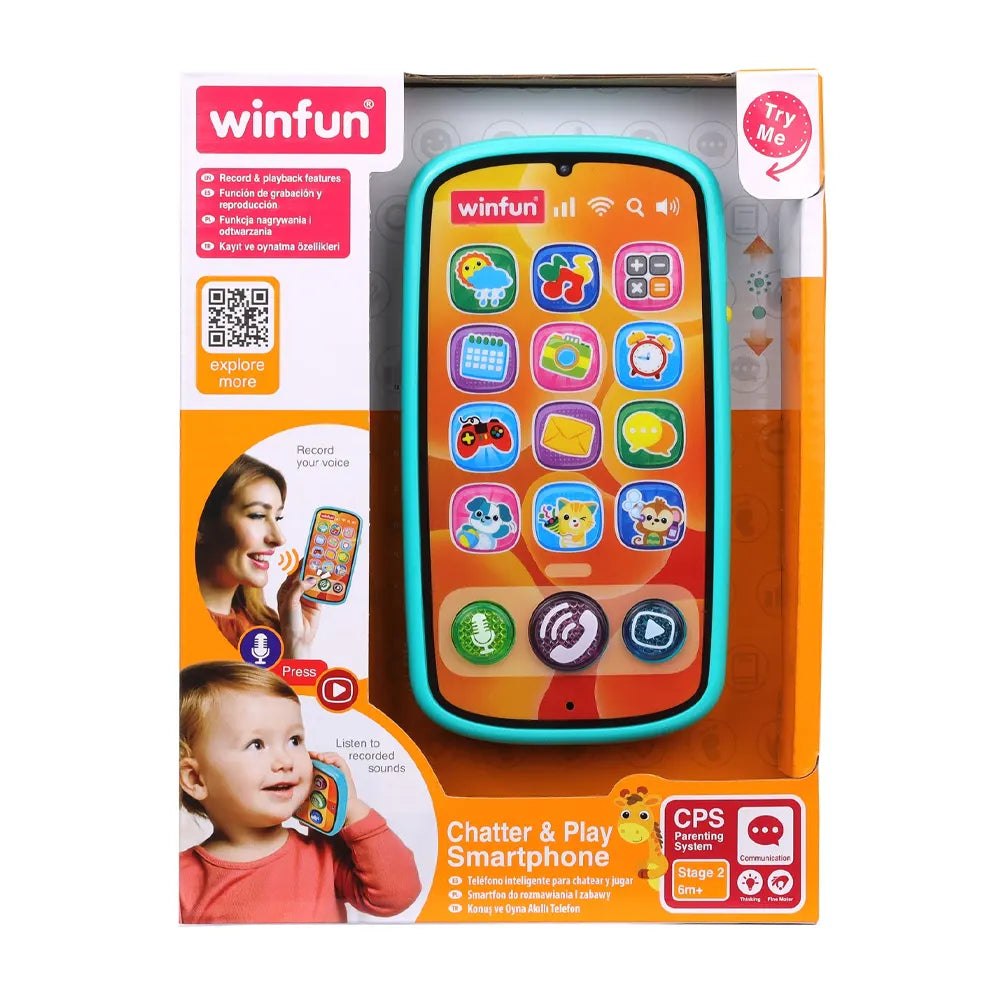 Boîte Winfun Chatter & Play Smartphone, fonction enregistrement et lecture, dès 6 mois