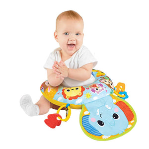 Détail du coussin Winfun jungle : accessoires à clip amovibles