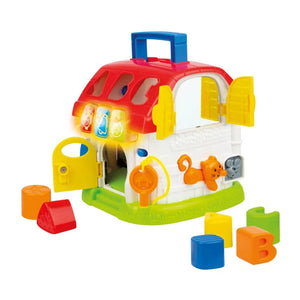 Maison d'activités Winfun vue de côté avec fenêtres ouvrantes et porte de garage