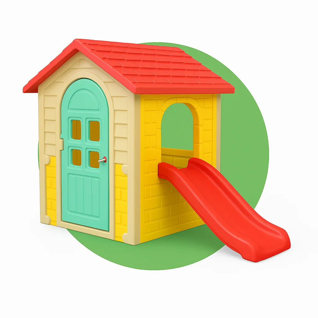 Maisons, toboggans et jeux d'extérieur