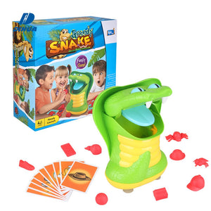 Greedy Snake – contenu complet : boîte, serpent, cartes illustrées et objets rouges