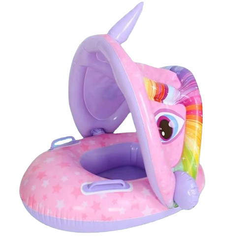 Bouée gonflable avec Pare-Soleil - Licorne