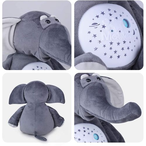 Peluche musical avec projecteur - ELEPHANT