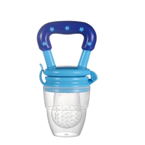 Sucette grignoteuse fruits et légumes coloris Bleu – filet en silicone