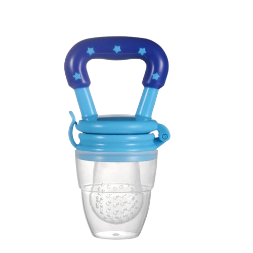 Sucette grignoteuse fruits et légumes coloris Bleu – filet en silicone