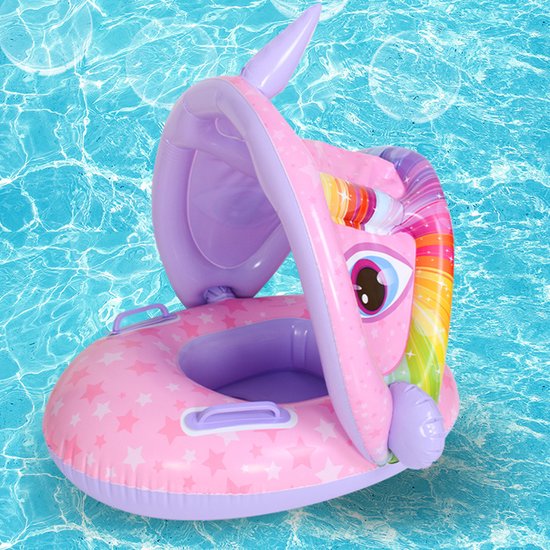 Bouée gonflable avec Pare-Soleil - Licorne