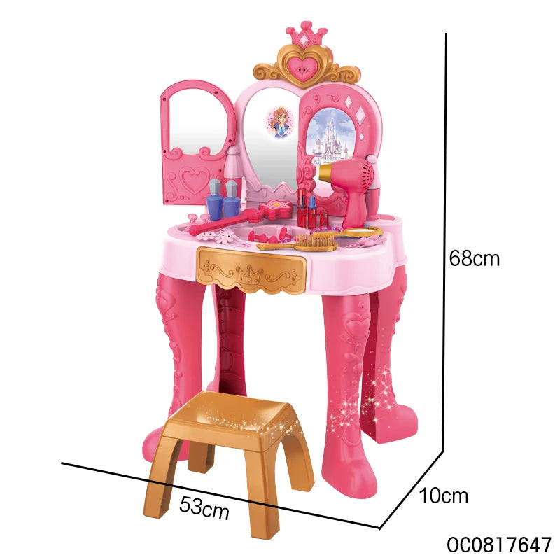 Coiffeuse princesse avec tabouret