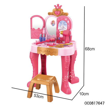 Coiffeuse princesse avec tabouret