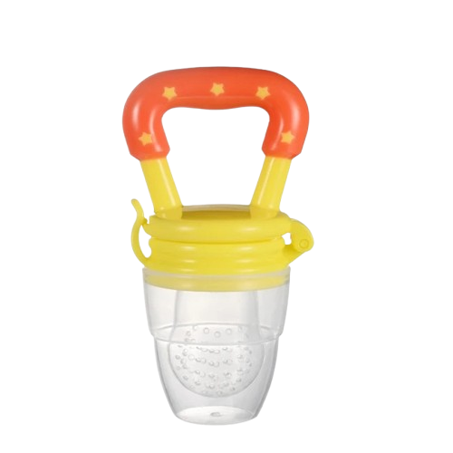 Sucette grignoteuse fruits et légumes coloris Jaune – filet en silicone
