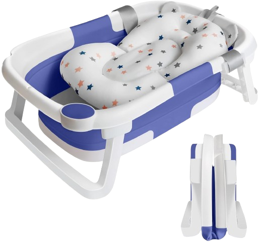 Baignoire pliable avec thermomètre et coussin – My bébé