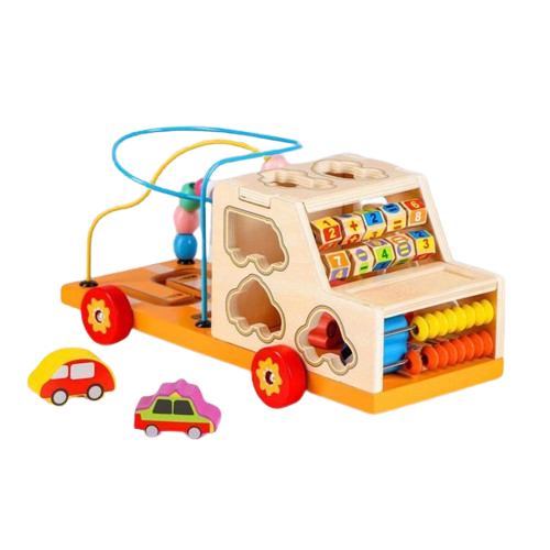 Camion d’éveil Montessori en bois
