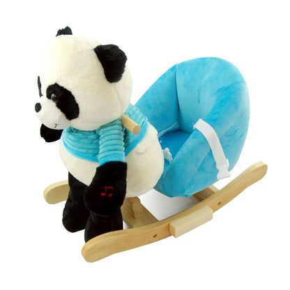 Chaise à bascule en peluche animaux