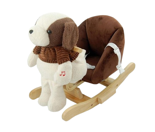 Chaise à bascule en peluche animaux