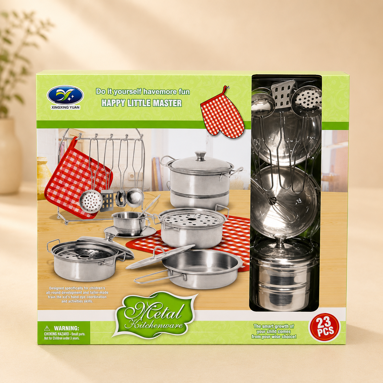 Ensemble de Cuisine en Métal pour Enfants – 23 Pièces