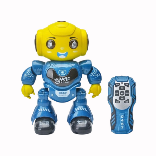 Robot intelligent avec télécommande et lumières LED - JAUNE