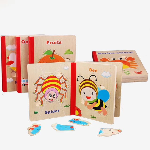 Pack 6 jouets éducatif en bois Montessori