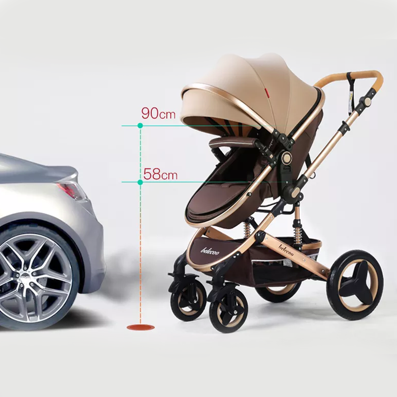 Poussette Belecco – coloris beige marron vue 1