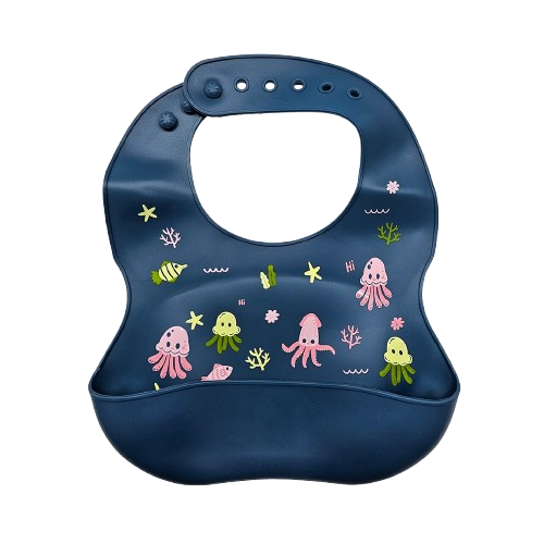 Bavoir en silicone - MONDE SOUS MARIN
