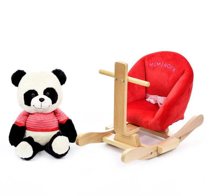 Chaise à bascule en peluche animaux