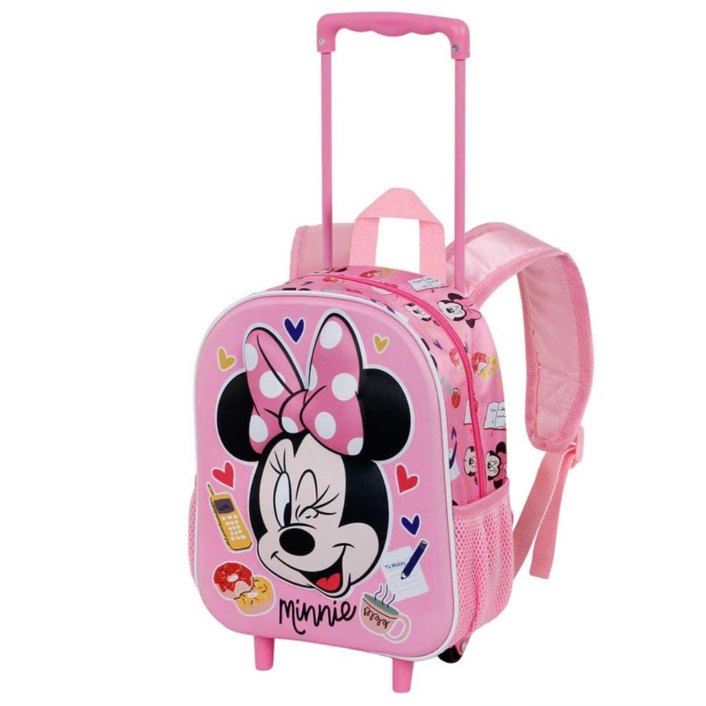 Sac à dos à roulettes 3D Minnie Mouse Wink –  Rose