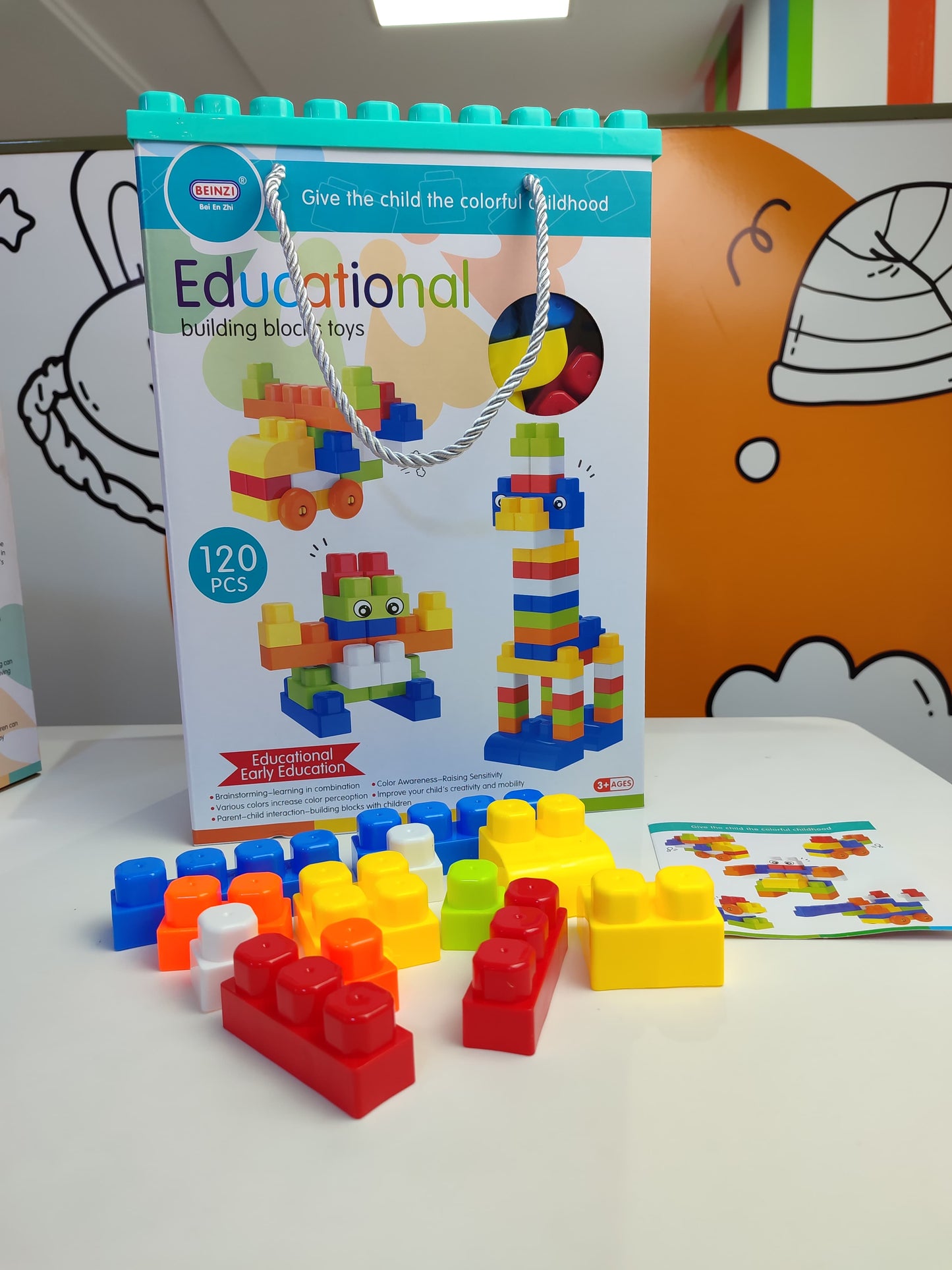 Blocs de construction multicolores - 120 pcs