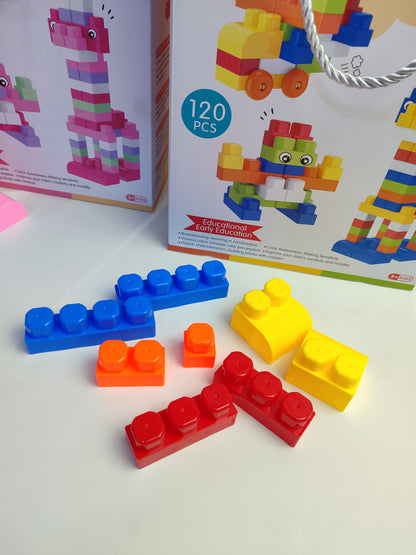 Blocs de construction multicolores - 120 pcs