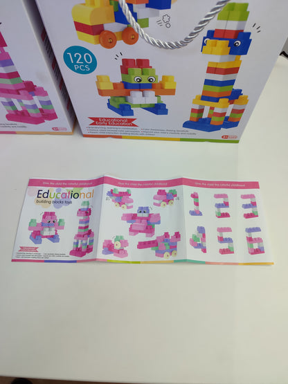 Blocs de construction multicolores - 120 pcs