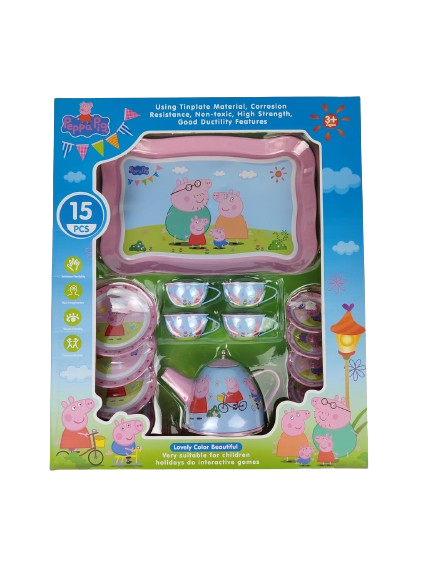 Dinette en métal 15 pcs - PEPPA PIG