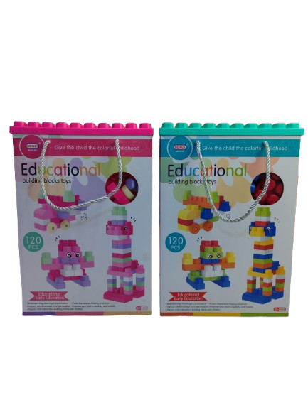 Blocs de construction multicolores - 120 pcs