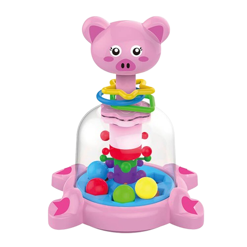 Jouet cochon à pousser et à faire tourner - SUNLIKE