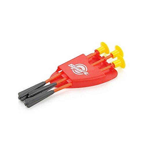 Carquois rouge et 3 flèches à ventouse de l'arbalète enfant King Sport