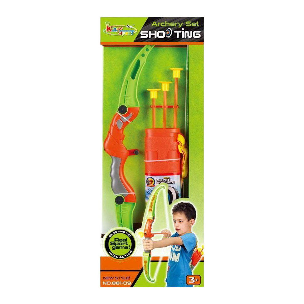 Boîte King Sport Archery Set Shooting réf. 881-09 avec arc, carquois et flèches, dès 3 ans