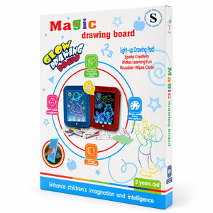 Boîte de la Magic Drawing Board : ardoise lumineuse dès 3 ans, 30 pages d'activités