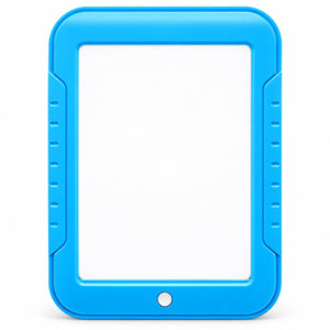 Ardoise lumineuse Magic Drawing Board à cadre bleu, écran vierge prêt à dessiner