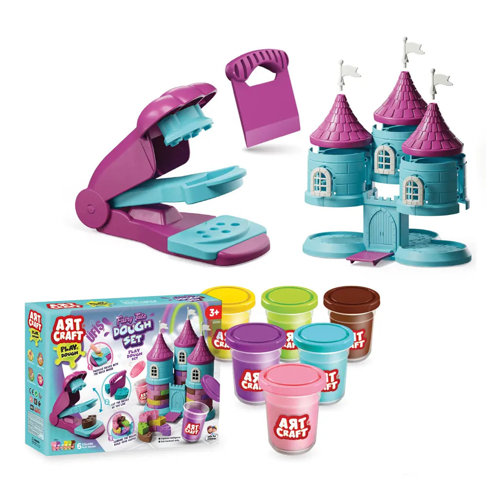 Château en pâte à modeler avec presse violette et pots Art Craft Fairy Tale Dede, dès 3 ans