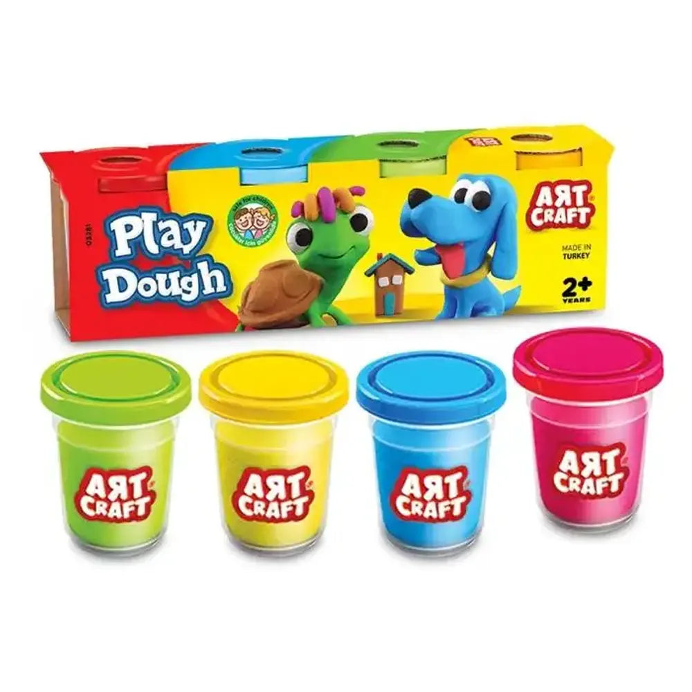 Pâte à modeler Art Craft Dede, 4 grands pots de couleurs, 448 g, dès 3 ans