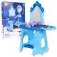 Coiffeuse magique Frozen avec lumières et musique - BLEU