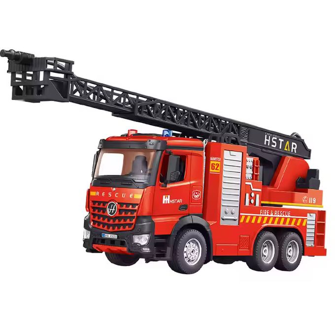Échelle orientable avec lance à jet d'eau du camion de pompiers télécommandé