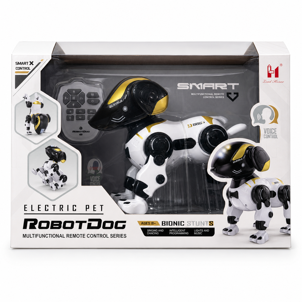 Electric Pet RobotDog, chien robot télécommandé à commande vocale, chant, danse et lumières, dès 8 ans