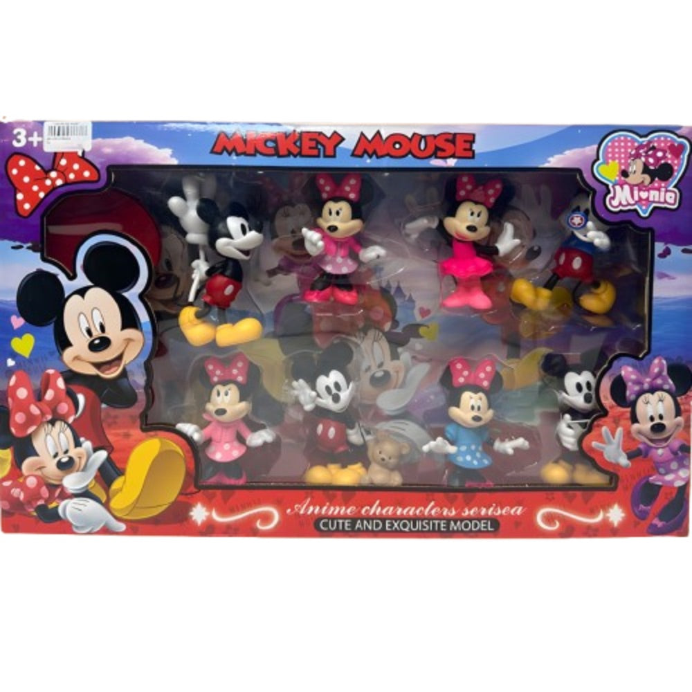 Coffret de 10 figurines Mickey et Minnie dans sa boîte vitrine, dès 3 ans