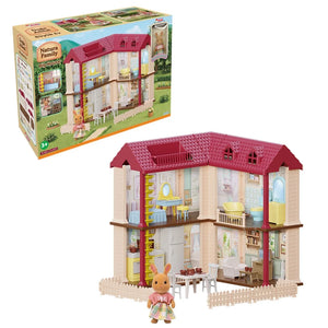 Grande maison de poupée Dede Natura Family 2 étages avec sa boîte et sa figurine lapin, dès 3 ans