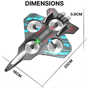 Dimensions du drone F1 : 25 x 18 x 5,6 cm